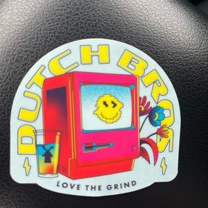 Dutch brothers happy face sticker